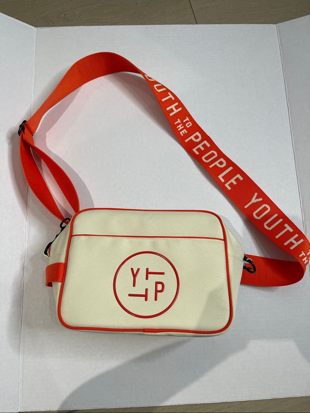 Youth to the People Canvas Travel Dopp Kit in Cream with Orange Trim
